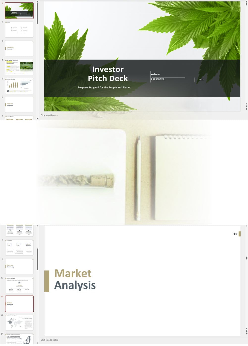 Cannabis and Hemp Branding and Digital Marketing Investor Pitch Deck