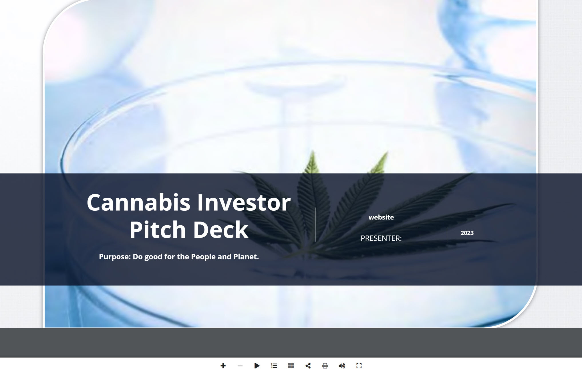 Cannabis Testing Laboratory Investor Pitch Deck