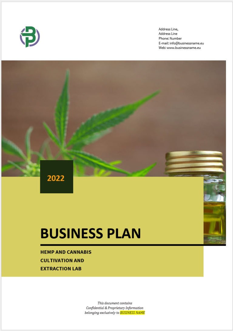 Hemp and Cannabis Cultivation and Extraction Business Plan Template