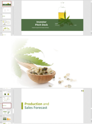 Pitch Deck Template Hemp CBD Extraction Manufacturing Retail