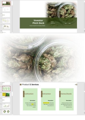 Investor Pitch Deck Template Hemp Nursery Cultivation Curing Extraction