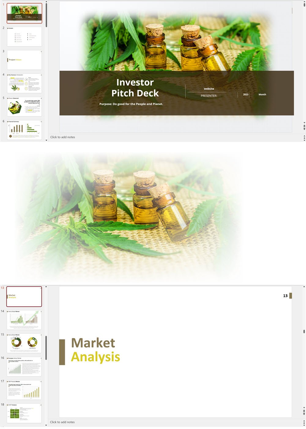 CBD Online Store Investor Pitch Deck Template
