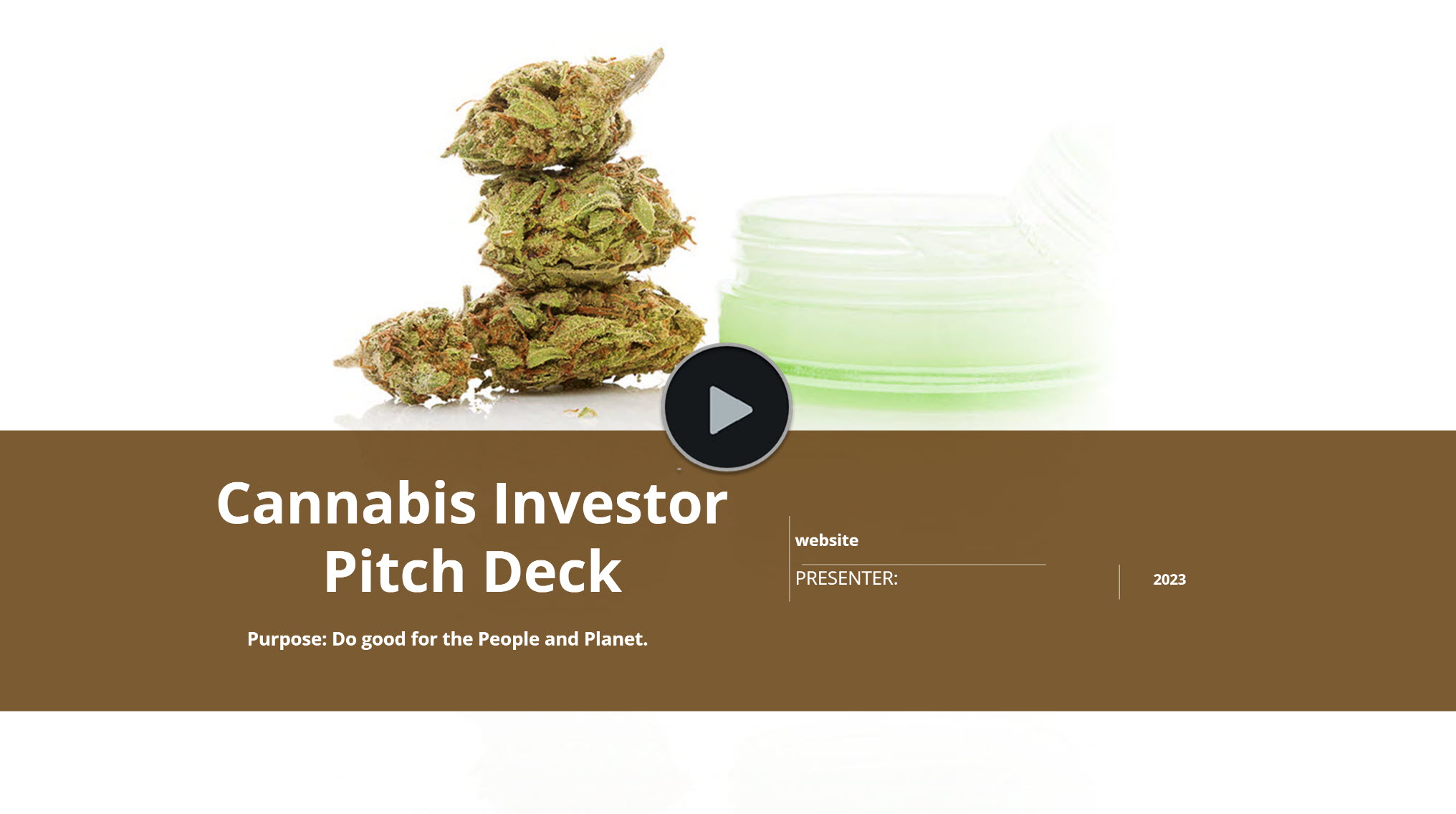 Cannabis Cultivation Manufacturing Investor Pitch Deck Template