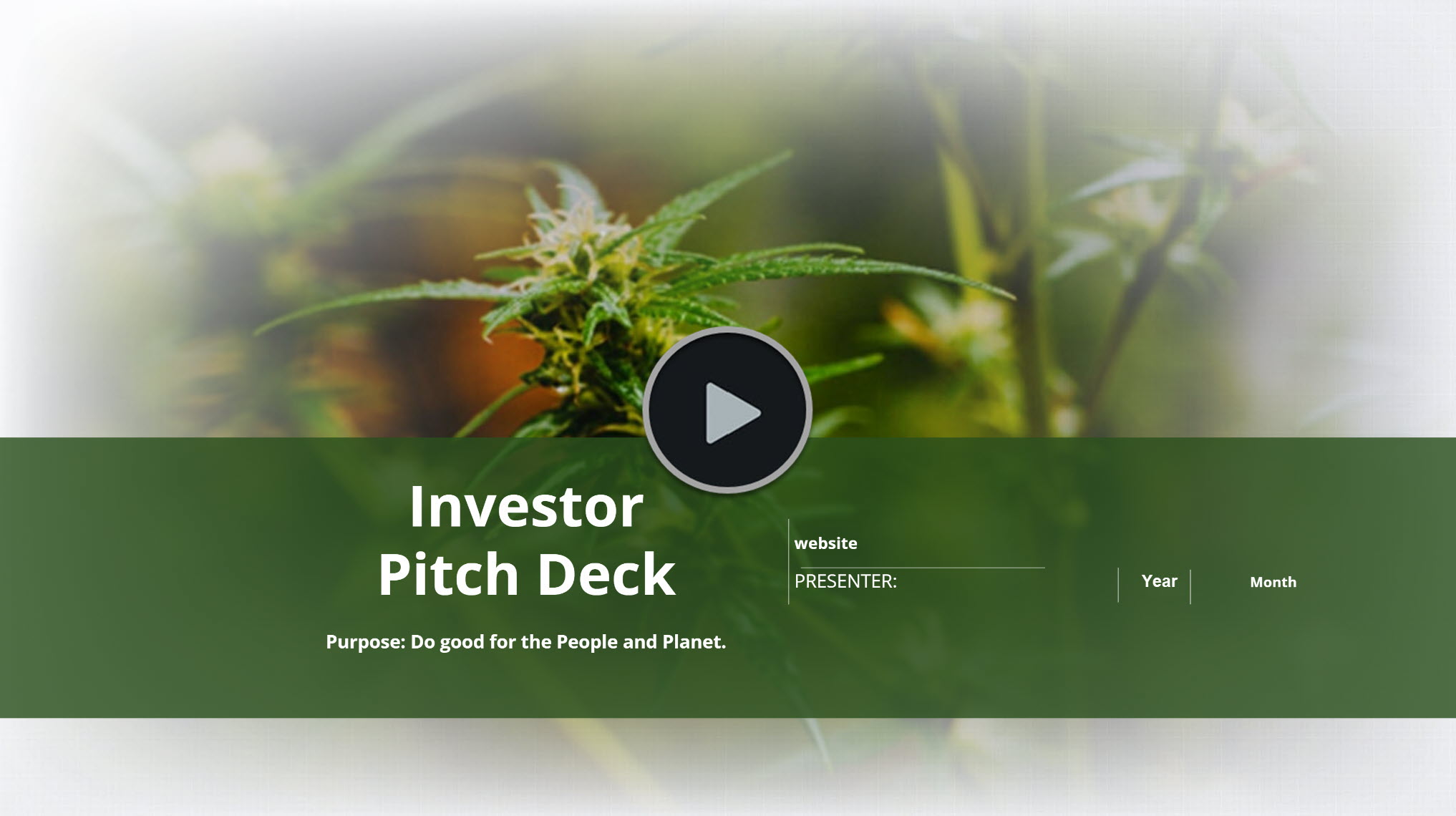 Cannabis Hemp Cultivation Pitch Deck Template