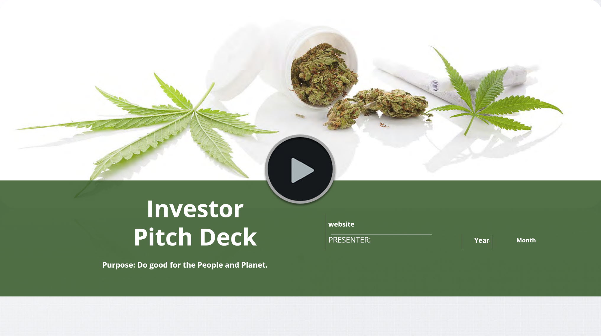 Cannabis and Hemp Vertically Integrated Investor Pitch Deck Template
