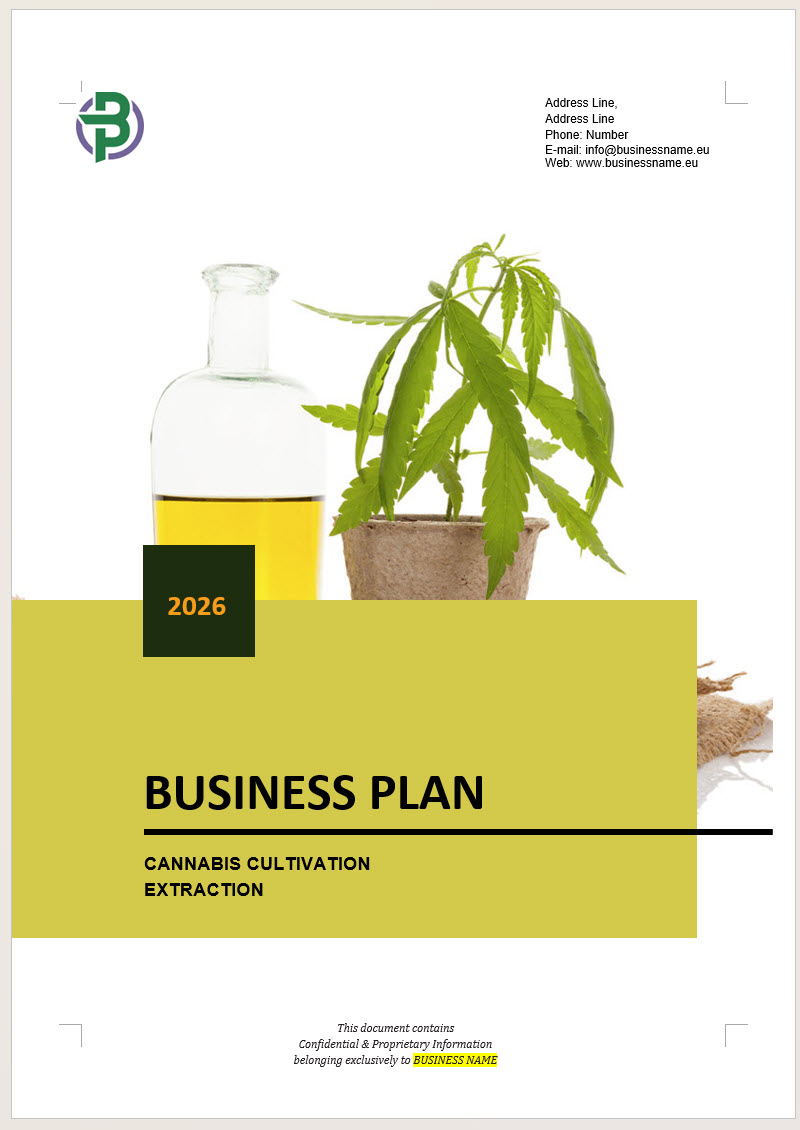 Cannabis Cultivation and Extraction / Concentrates Business Plan Template